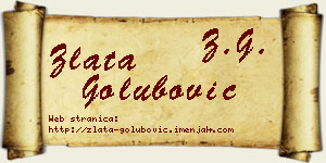 Zlata Golubović vizit kartica